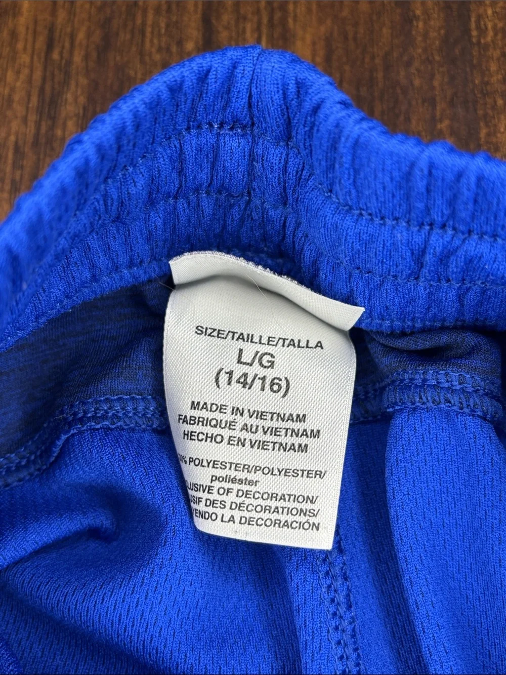 adidas Royal Blue Boys Athletic Shorts with White Stripes